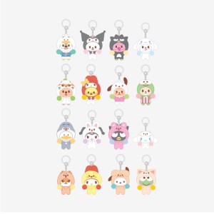SECRET FLOCKED FIGURE KEYRING (CHEER UP Ver.) - SKZOO X SANRIO CHARACTERS 